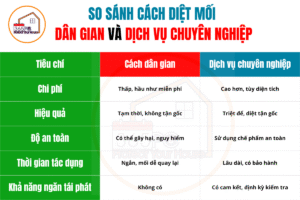 So sánh cách diệt mối dân gian và dịch vụ chuyên nghiệp