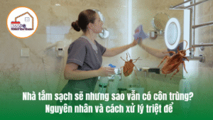 Nhà tắm sạch sẽ nhưng sao vẫn có côn trùng? Nguyên nhân và cách xử lý triệt để